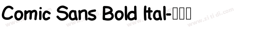 Comic Sans Bold Ital字体转换